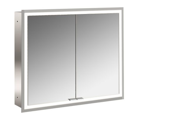 emco Lichtspiegelschrank prime, 800 mm, 2 Türen, Unterputzmodell, IP20