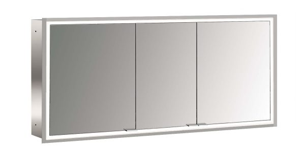 emco Lichtspiegelschrank prime, 1.400 mm, 3 Türen, Unterputzmodell, IP20