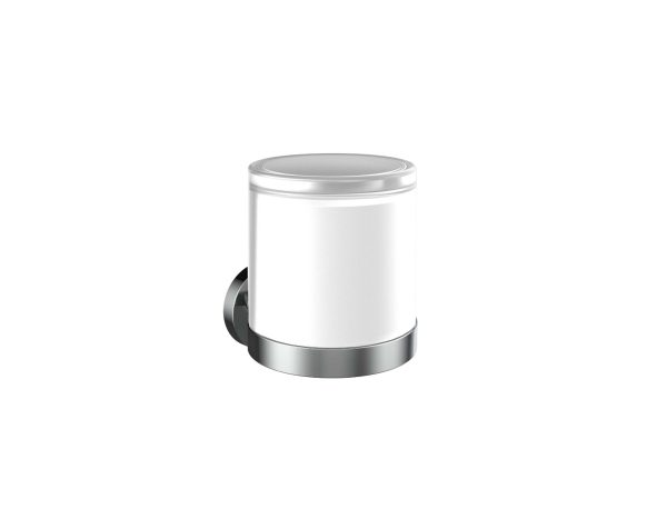 emco round Sensor-Seifenspender, mit Stülpbecher aus satiniertem Kristallglas, Füllmenge: ca. 155 ml. Per Micro-USB aufladbarer Lithium-Ionen-Akku. Ein- und ausschaltbar.