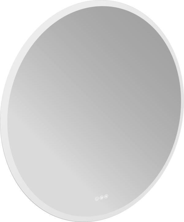 emco LED-illuminated mirror Pure ++, Ø 1.000 mm, with heating area
