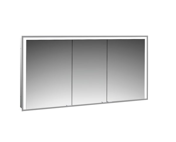 emco Illuminated mirror cabinet prime 3, 1.400 mm, 3 doors, built-in version, IP 20