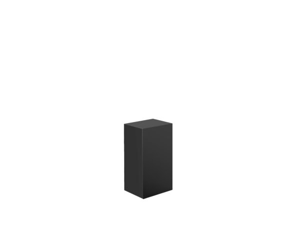 emco evo Half-hoge kast, 750 mm, met glazen deur - zwart hoogglans/zwart